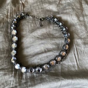 Gorgeous gun metal tone beaded choker